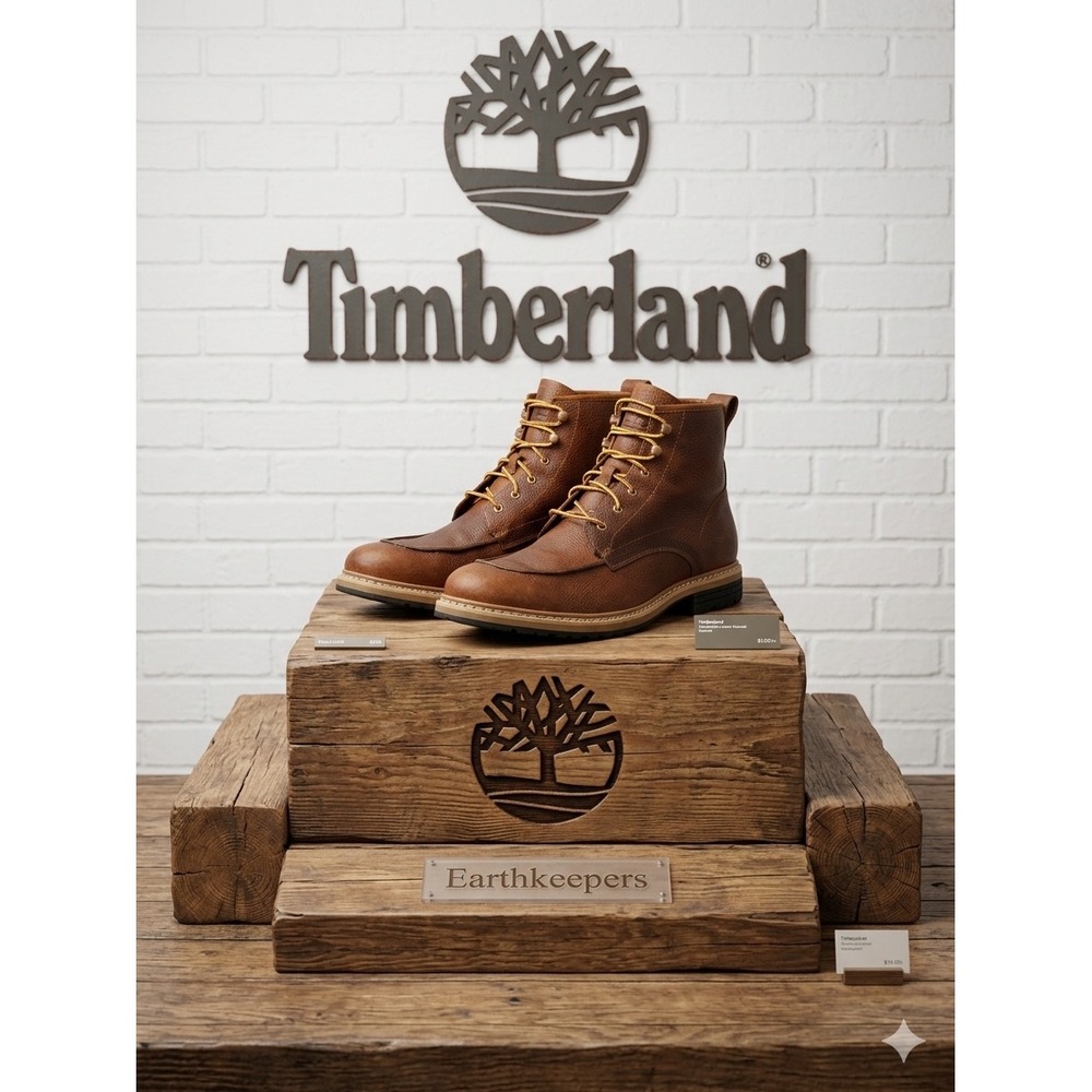 Timberland Earthkeepers Brown Leather Moc Toe Boot‎ Gorpcore Granola Men's 8